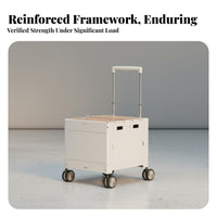 Collapsible Box Trolley Lightweight Foldable Trolley with Table Lid