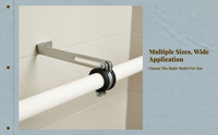 Wall to Glass Metal Brace, Balcony Deck, Fence Use