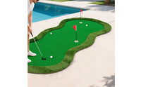3 Hole Putting Mat Easy Storage Sports Equipment Anti-Slip Base for Golfers