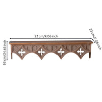 Wall Shelf with Carved Apron Versatile Carved Wall Ledge Compact for Cafe
