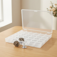 25/36 Grids Transparent Bobbin Box Set for Sewing Machine Bobbins, Multi-functional Storage Organizer