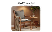 Upholstered Wood armrestchair Multi-Purpose Dining Chair Minimalist Design Easy Assembly for Students, Study Room, study corner