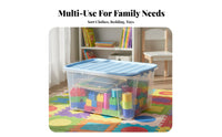 Large Wheeled Bin with Lid SturdyDuty Wheeled Storage Box with Lid for Basement