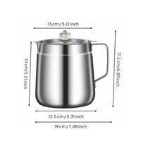 Stainless Steel Oil Pot Large Capacity Culinary Oil Container Easy to Clean Culinary Oils Storage Can Kitchen