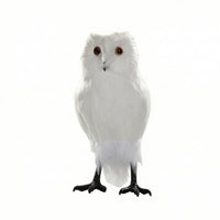 Feathered Owl Figurine Artisanal Sculpture Vivid for Photographers