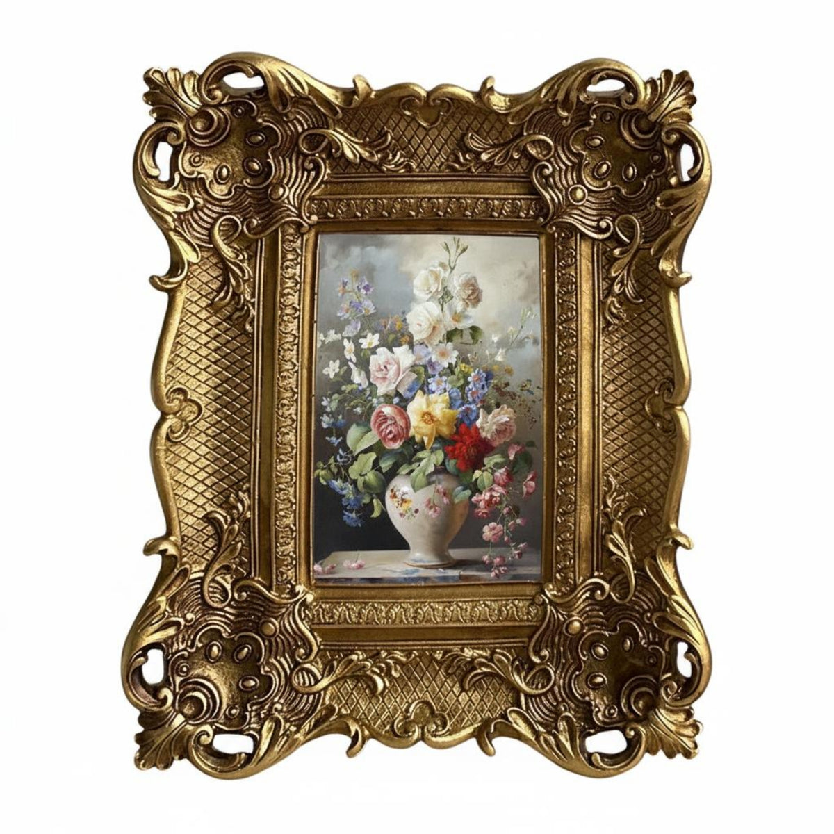 French Style Embossed Frame Gilded Finish Room Decoration for Showroom