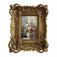 French Style Embossed Frame Gilded Finish Room Decoration for Showroom