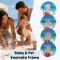 handprint photo frame复古玻璃沙印纪念相框宝宝手足DIY沙印相框