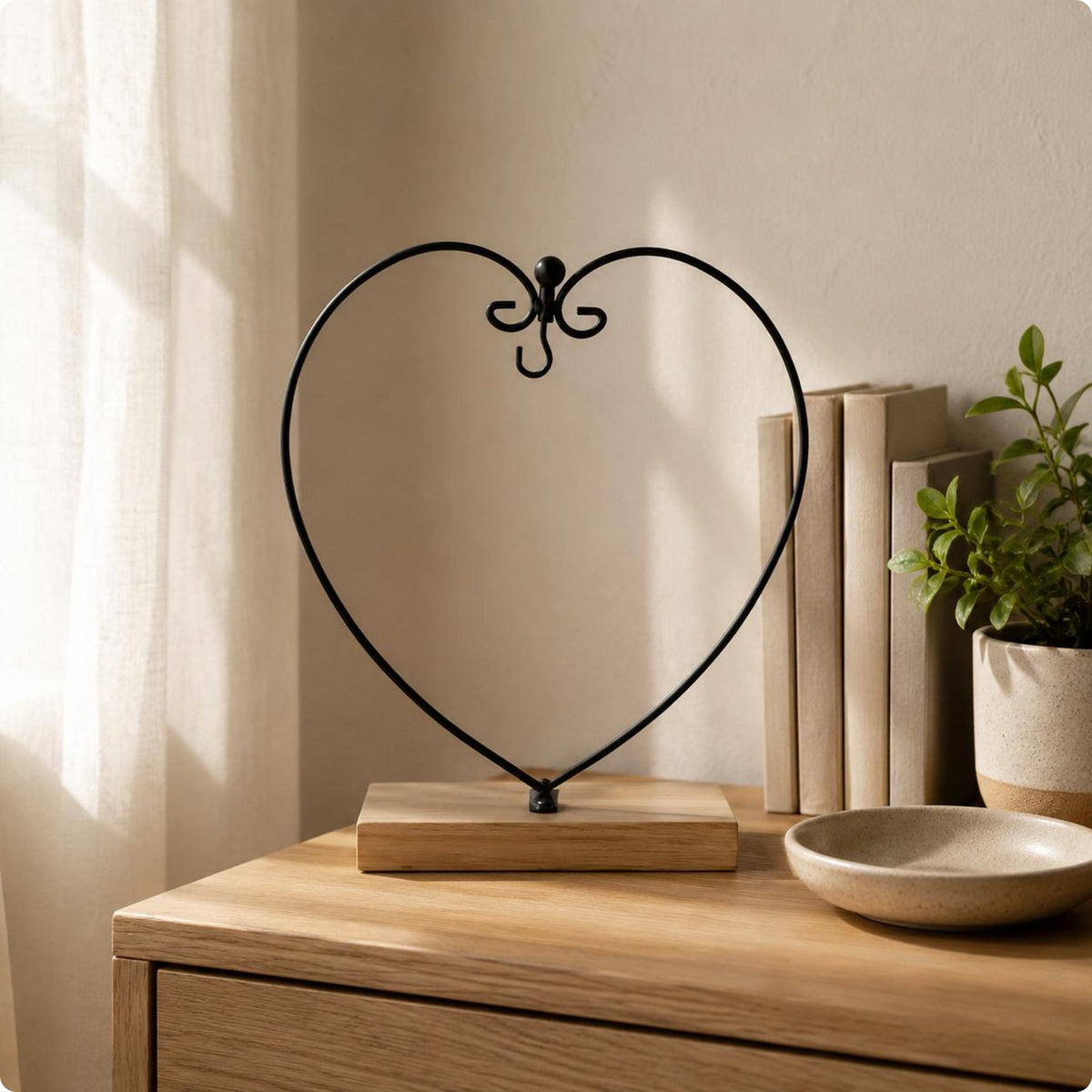 Hanging Decor Stand Decorative Wood Base Display Frame Multi-Functional Hanging Display Stand
