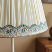 E27 Lamp Shade Soft Light E27 Table Lamp Shade Elegant Pleated Textile Lampshade for Bedroom, Living Room, Study