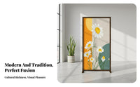 Chinese Design Design Freestanding Single Panel Screen Portable Single Panel Art Divider Privacy Protection Room Partition Sturdy Base for Interior Designers, Office Workers, Entryway, Studio Apartment, Restaurant, Online Meeting Conferencing