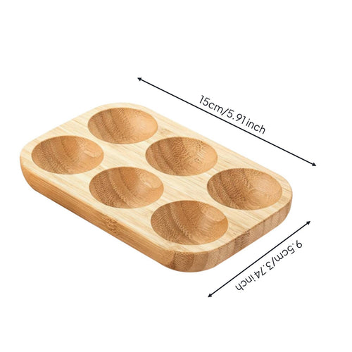 Wooden Egg Tray Natural Wood Wooden Egg Rack Rustic Design for Breakfast Table