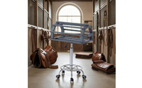 Rotating Saddle Rack Dark Gray Rolling Saddle Rack Rounded Rods Animal Gear Storage