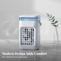 Desktop Water Cooling Fan Humidifier Function Desktop Air Chiller Quiet Mini Misting Fan for Office Workers, Bedroom, Dorm Room