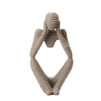 Abstract Human Statue Stone-Like Abstract Sculpture Minimalist for Console Table