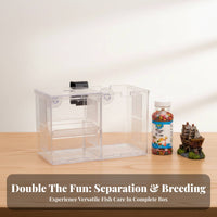 Aquatic Habitat Hatchery Box Removable Divider Aquatic Habitat Separation Box Betta Guppy Breeding Fish Habitat Multi-Functional