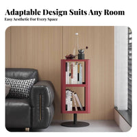 Rotating Storage Table Multi-Functional Design Rotating Cube End Table
