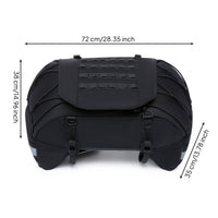 Motorcycle Tail Bag Expandable Motorcycle Rack Bag Heavy Duty Large Capacity Tail Pack for Commuters, Motorcyclists,  Travel
