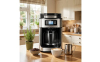 Digital Drip Coffee Maker Countertop Coffee Maker with Glass Carafe Compact Appliance 1.5L for Office Workers, Kitchen, Break Room