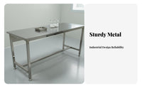Lab Work Table with Drawers Heavy Duty Stainless Steel Table with Drawers Anti Stainless Steel Desk for Workshop Cleanroom, Warehouse