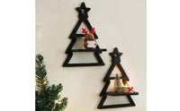 Wooden Christmas Shelf Decorative Home Decor Minimalist for Holiday Display