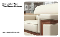 Single-Person Business Couch Professional Appearance Reception Armchair Modern Design Wood Frame Accent for Corporate Clients