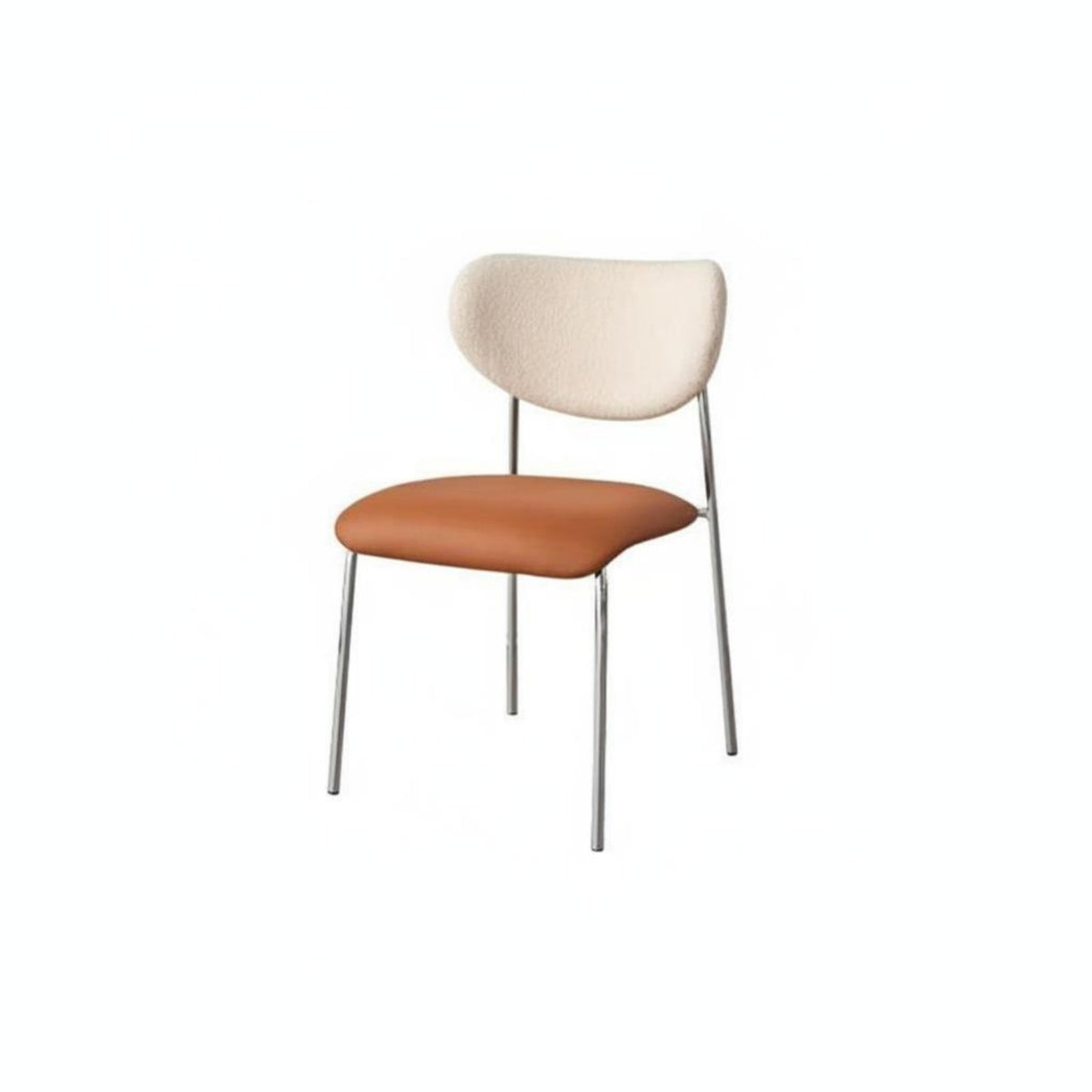 Upholstered Metal-Frame Chair Ergonomic Design Home Furniture Easy Assembly