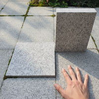 Natural Granite Sesame White Grey Black Marble Paving Stone Flamed Outdoor Tile