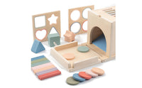 Wooden Sorting Box with Geometric Pieces Preschool Educational Toy with Interchangeable Boards Color Matching Educational Sorting Toy for Playroom