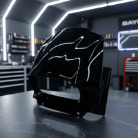 Glossy Black Front Headlight Fairing Aftermarket Headlight Fairing Cowl Custom Cowl Mask Long-Lasting for Motorcycle Riders