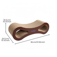 Double-purposeUse 8-Shaped Feline Scratcher Portable Figure 8 Scratcher Space-Saving Figure Eight Feline Bed Sturdy for Cats, Indoor