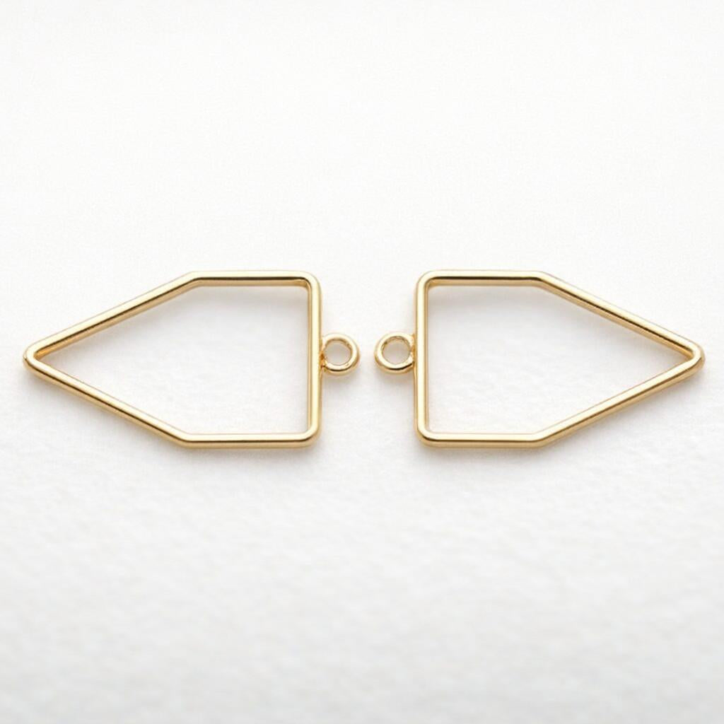 Hollow Frame Pendants, Geometric Hollow Open Back Bezel Charms for Jewelry Making, DIY Crafts, Resin Jewelry Making, Open Bezel Pendants