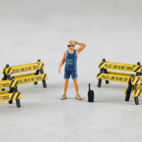 1:64 Scale Police Figure Realistic Detail Miniature Cop Figurine Figurine Hand-Finished 1:64 Scale Figure for Collectors, Hobbyists