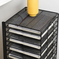 Letter Case, 20 Layers, Document Case, Desktop Storage, Metal, A4 Compatible, Reinforced Base, Foldable, For Office