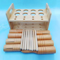 Rhythm Percussion Instrument Exploratory Wooden Percussion Set with Rack Complete for Teachers, Music Room