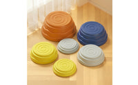 6 Pieces Thickened Stepping Stones with Non-Slip Bottom Domed Stepping Stone with Anti-Slip Pads Vibrant Stepping Stones Colorful for Children, Toddlers, Playroom, Classroom, Obstacle Course