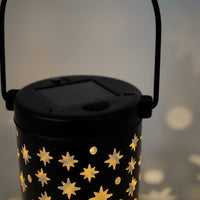 Star Moon Projection Lamp Automatic On/deactivated Hollow Metal Garden Light