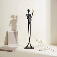 Reading Woman Statue Modern Reading Thinker Statue Artistic Woman Sculpture for Desk