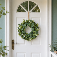 Artificial Eucalyptus Wreath, Christmas Wreath for Entry, Green Wall Decoration, Thanksgiving Party