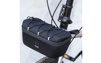 Easy to Install Folding Bike Handlebar Bag Compact Storage Hard Shell Front Bag Zipper Closure Transport Gear Wear-Resistant for Commuting