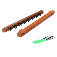 Billiard Cue Rack with 8 Slots Compact Wall Mount Pool Cue Rack Hardwood