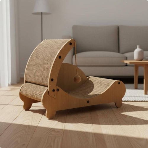 Cardboard Cat Scratcher Bed Scratch Resistant Pet Supplies Minimalist Design Lounge for Cats