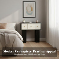 2-Drawer Bedside Table Minimalist Design 2-Drawer Nightstand Space-Saving