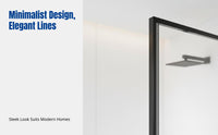 Explosion-Proof Glass Partition, Customizable Minimalist Bathroom Divider, Tempered Glass Screen for Wet and Dry Separation