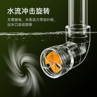 鱼缸造浪旋转出水口小风扇旋转式排水口周转箱透明亚克力底滤侧滤