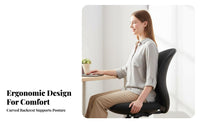 Ergonomic Task Chair with Armrests Mesh Spine Rotate Chair Breathable Spinerest Rocking Function for Adults, Study Room