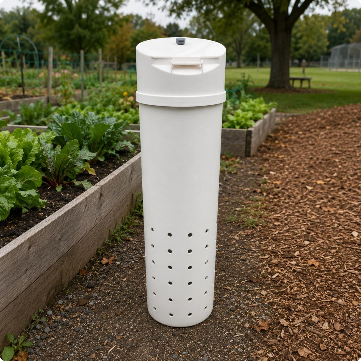 Worm Compost Cylinder Upright Worm Cylinder Composter Vent Cap Vermicompost Bin
