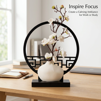 Artificial Plum Blossom Branches, Realistic Silk Flowers for Vase Arrangements, White Pot, Home Deco - Image 6