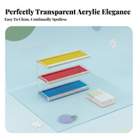 Multi-Tier Cosmetic Stand vibrant Graphic aesthetic 3-Tier Shelf Rustresistant for Makeup Users