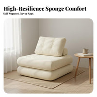 Tofu Block Sofa Removable and Cleanable Cover Tofu Block Sectional Nordic Design Easy Assembly for Young Adults, Students